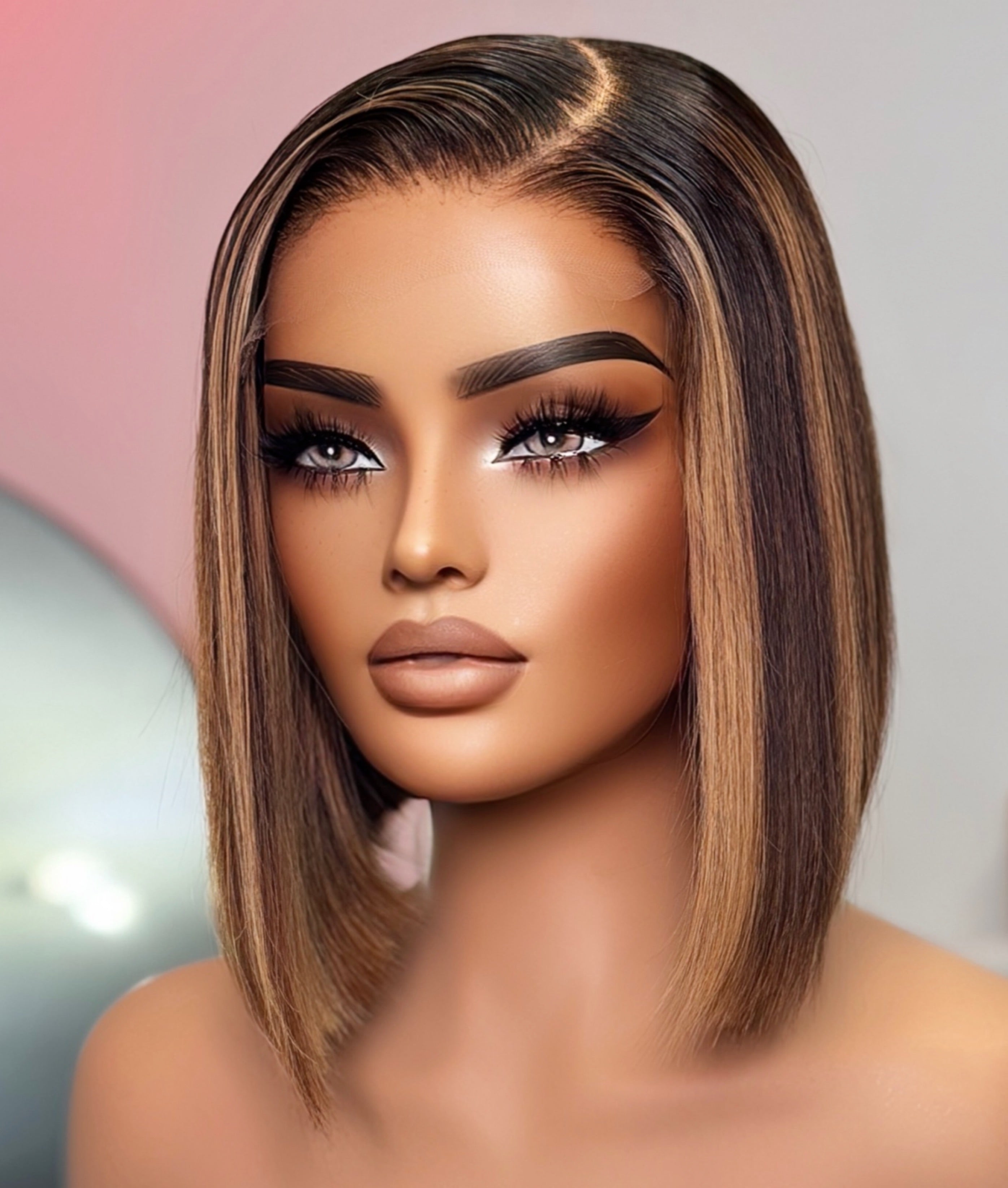 Maison Honey Bob | Luxury Highlighted Precision Bob Wig