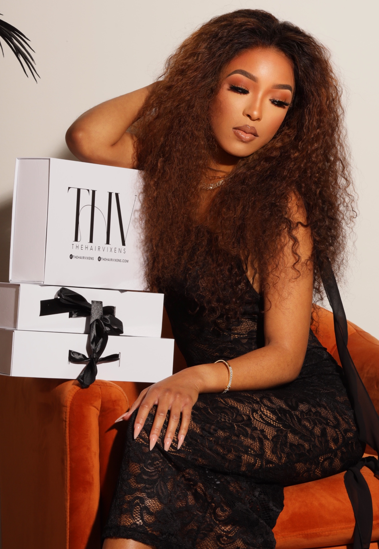 Vixen client wearing a custom glueless wig