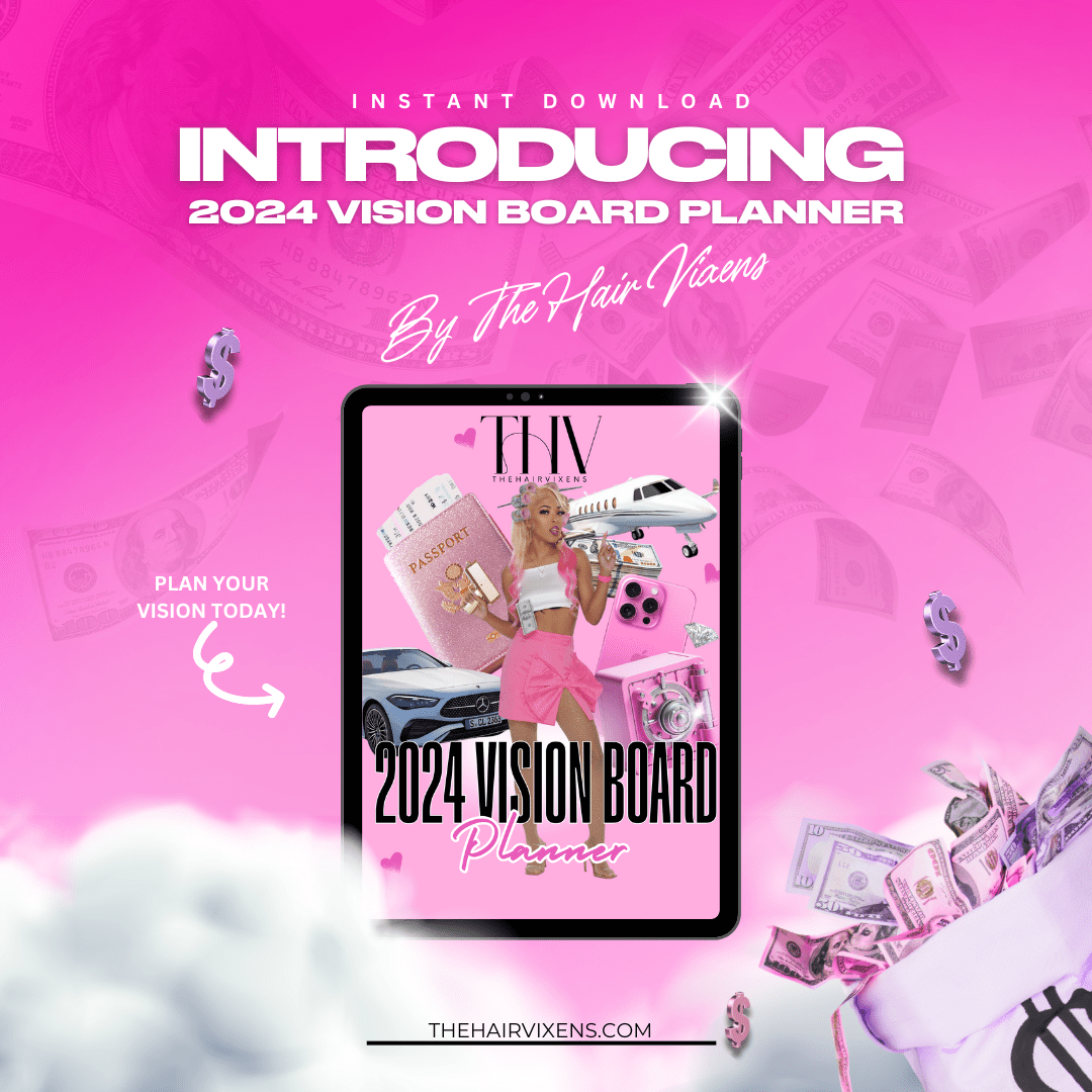 2024 Vision Board Planner - The Hair Vixens