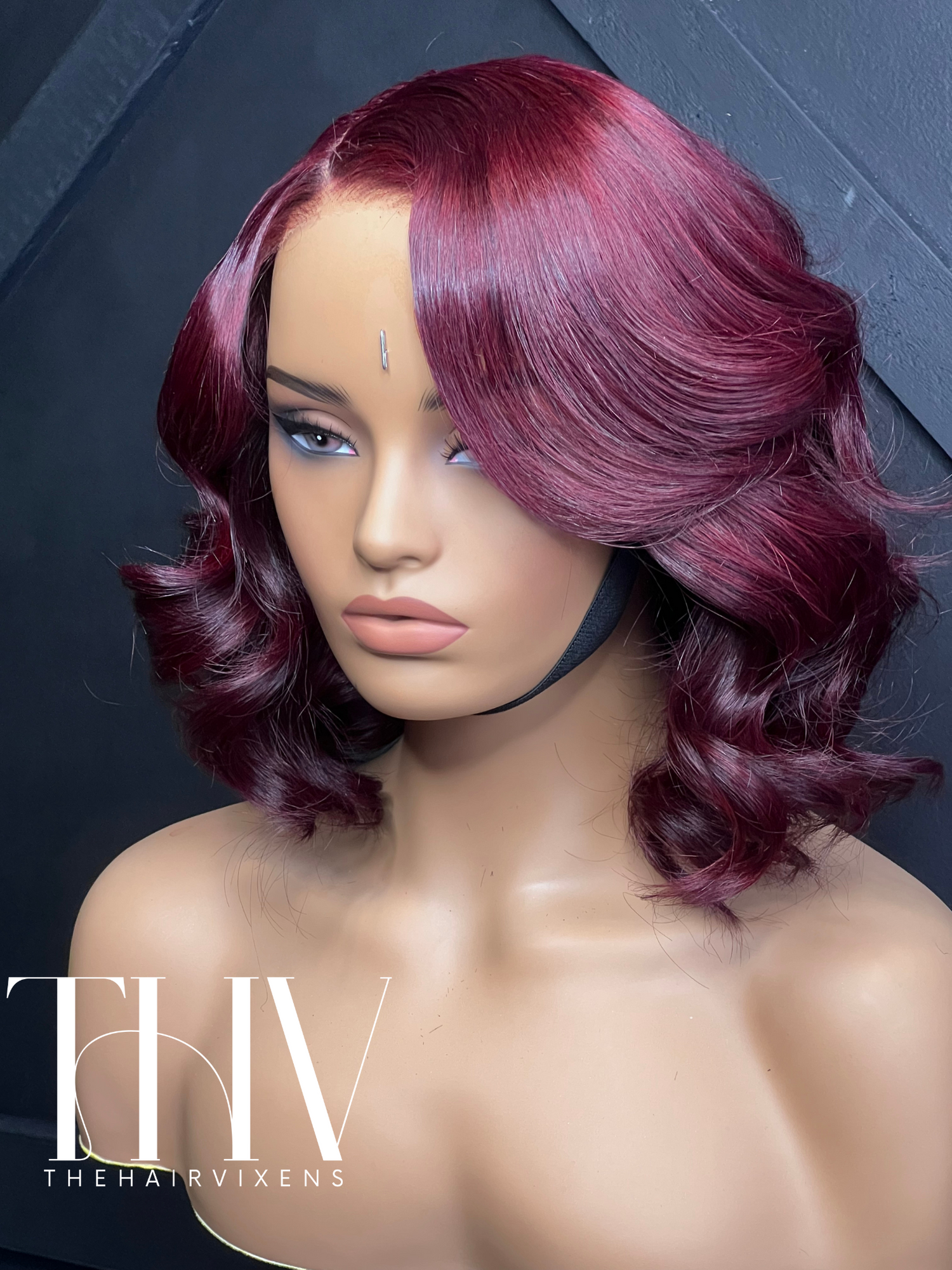 Burgundy Closure Wig