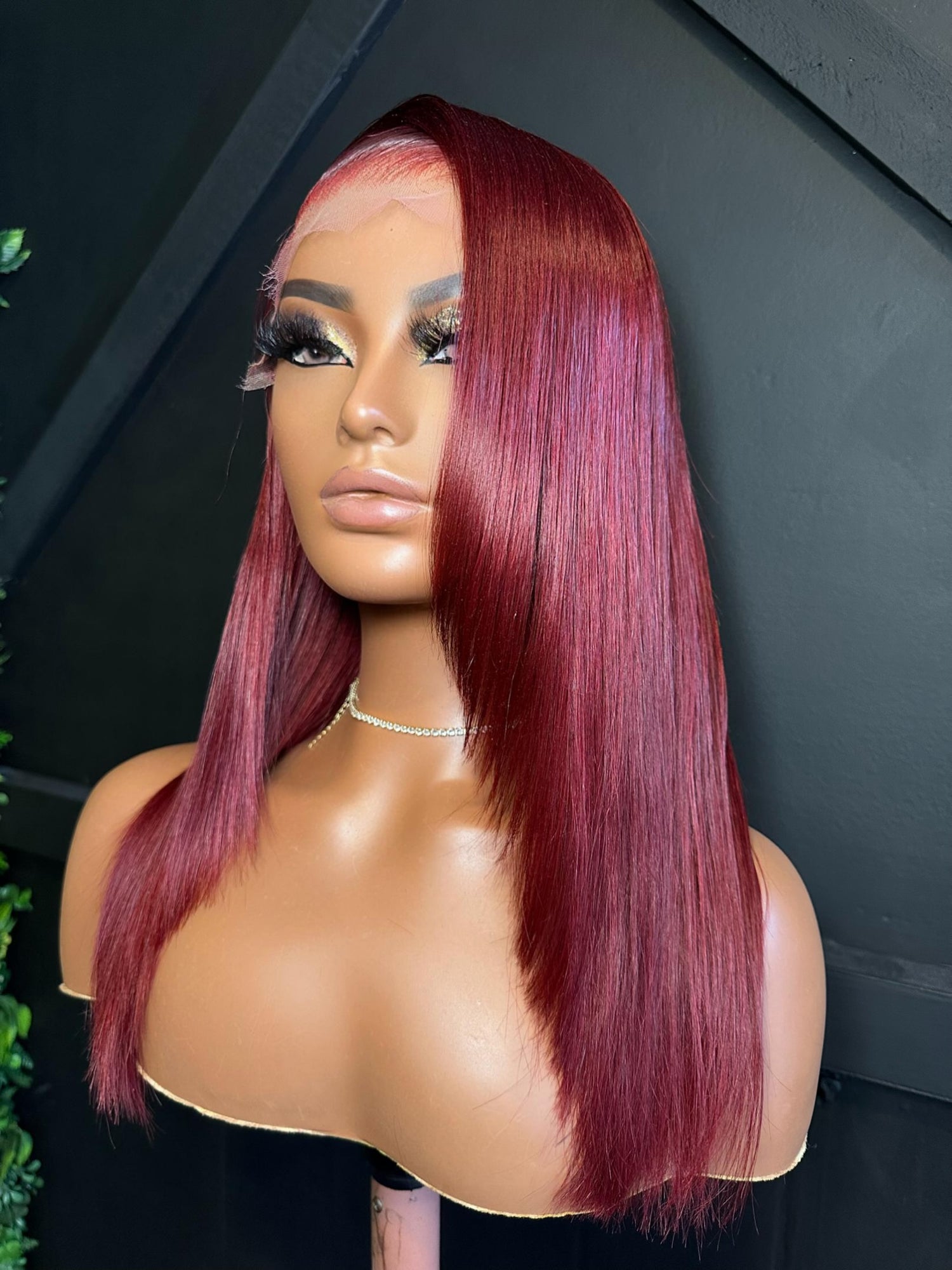 Wild cherry closure wig