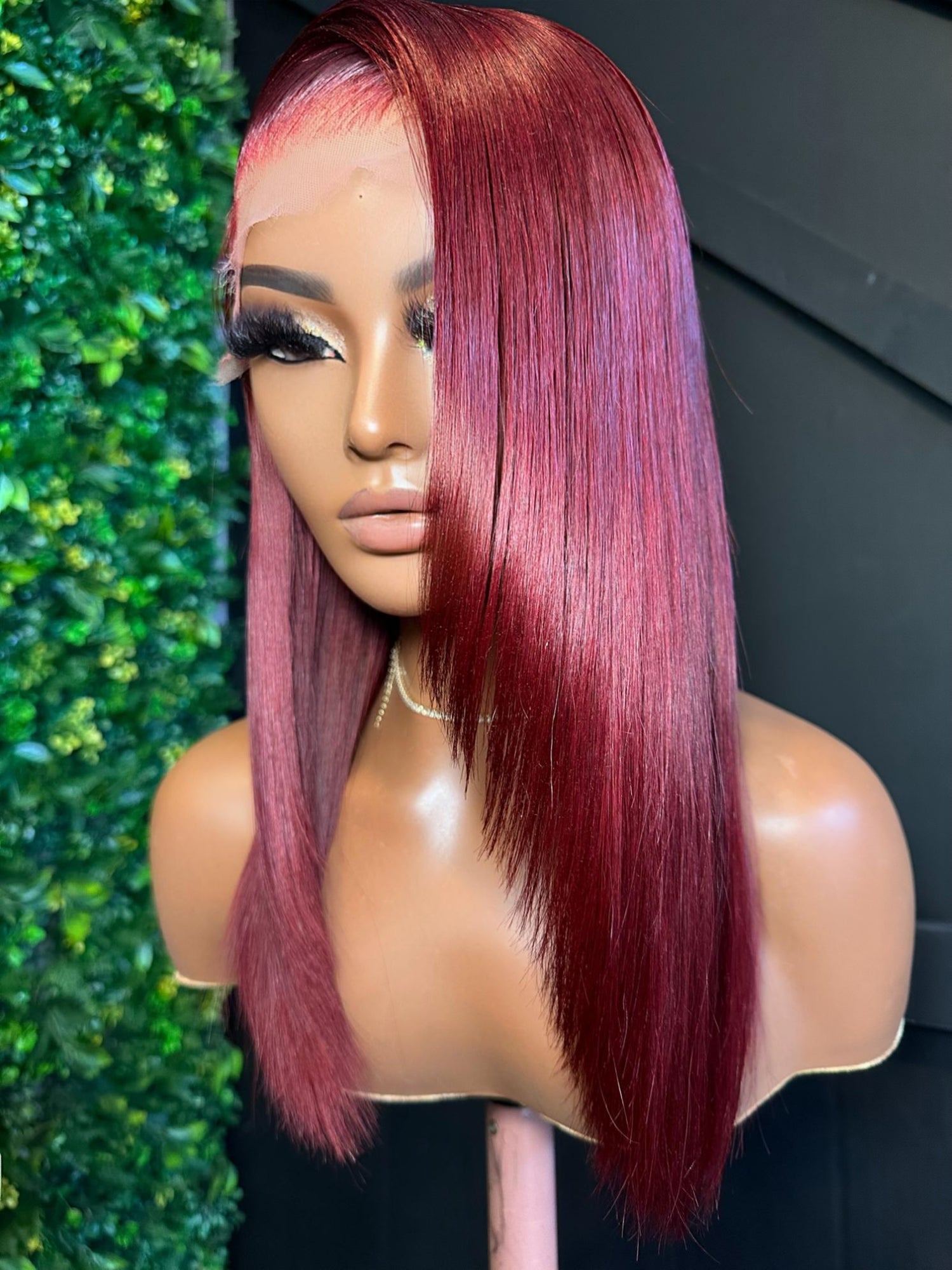 Wild cherry closure wig